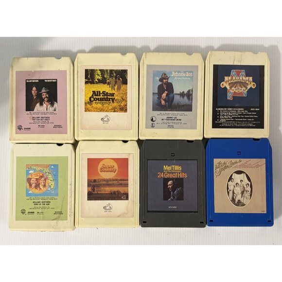 Various Other - Lot Of 8 Vintage 8-Track Country Music Tapes By Various Artists - UNTESTED